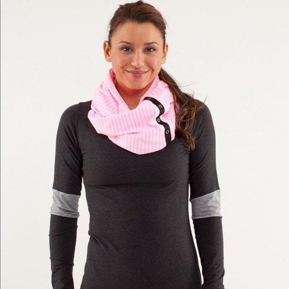LP Lululemon Vinyasa Scarf Pink and White T0293